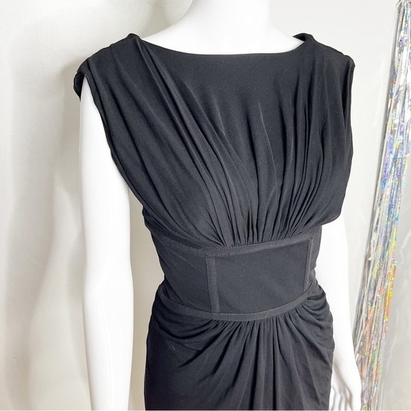 Giambattista Valli Black Empire Corset Waist Midi Formal Dress Black Tie Medium - Picture 6 of 10